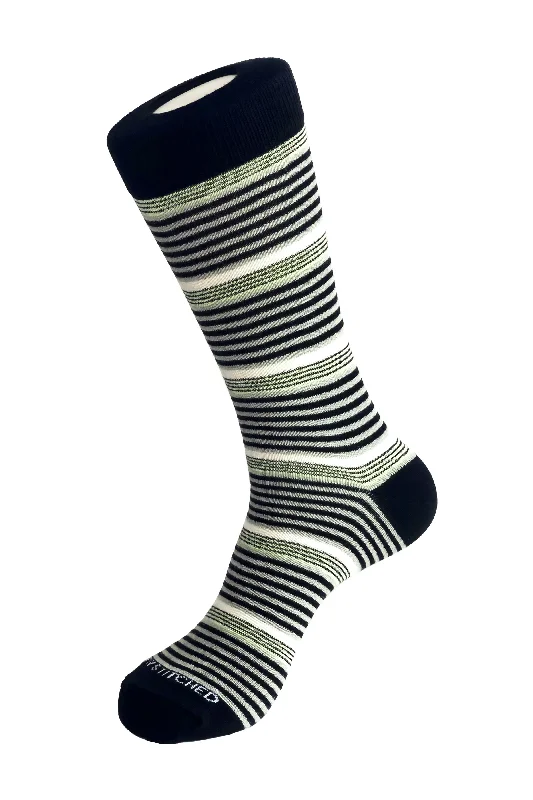 Women's thigh - high socks in a fishnet pattern SANDY STRIPE