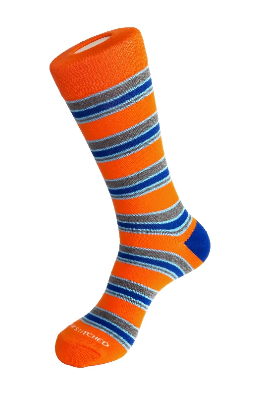 Women's knee - high socks with lace trim MILLIONAIRE STRIPE