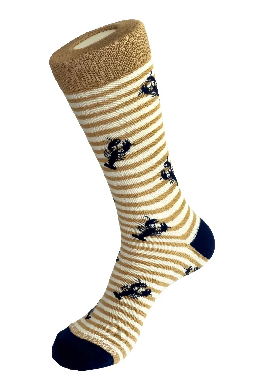 Women's microfiber socks for a lightweight option LOBSTER STRIPE