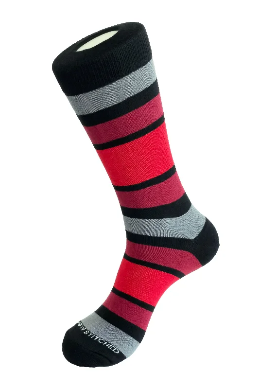Women's sheer over - the - knee socks for a sexy appeal BLOKE STRIPE