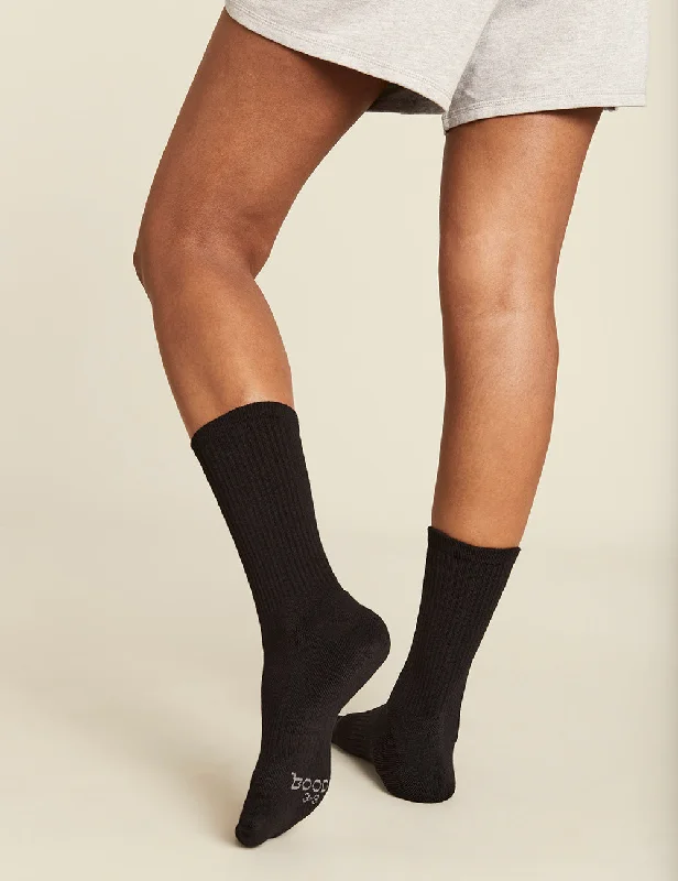 Women's crew socks with a polka - dot print Women's Cushioned Crew Socks - Black