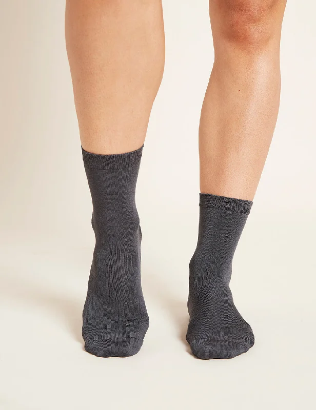 Women's ankle socks with a frilly edge Women's Everyday Crew Socks - Slate