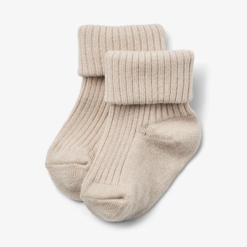 Women's Maternity Tights Wool Rib Socks Ziggy - offwhite