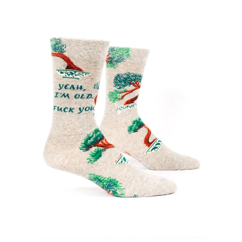Women's cashmere - blend socks for extra softness Yeah, I'm Old Novelty Socks