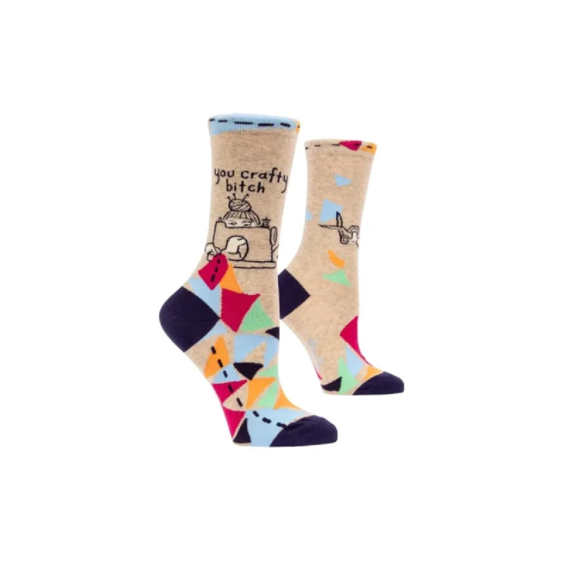 Women's anti - odor socks for long - day freshness You Crafty B***h Novelty Socks
